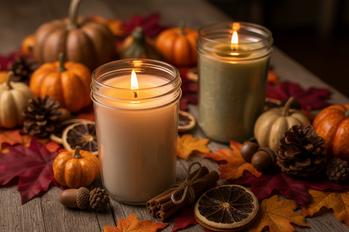 Autumn Leaves Pumpkin Cinnamon Table